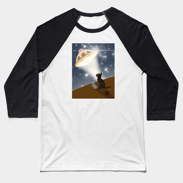 UFO Baseball T-Shirt by BATKEI